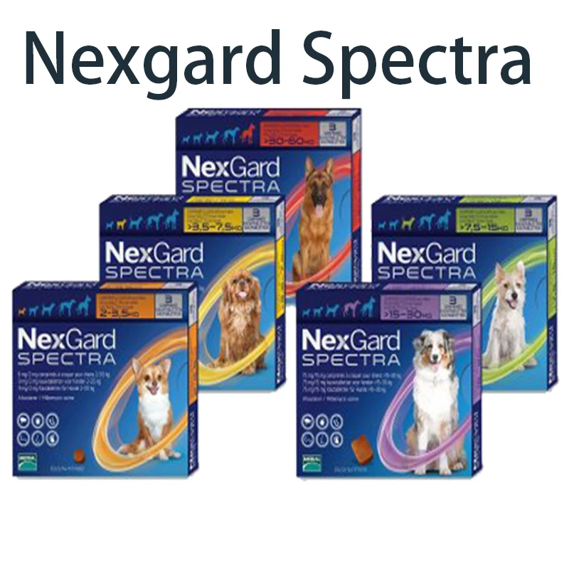 

NexGard Spectra Oral Trentment For Dog Fleas & Ticks & Intestinal & Worms Chewables Flea And Tick For Dogs Pills Monthly