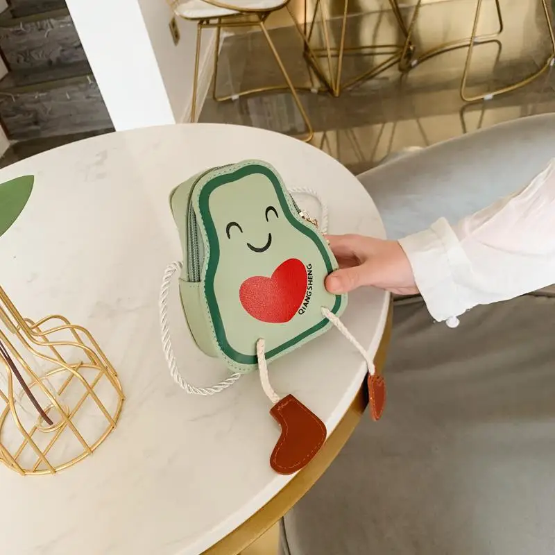 Модный мультяшный Детский кошелек из авокадо мини сумки через плечо