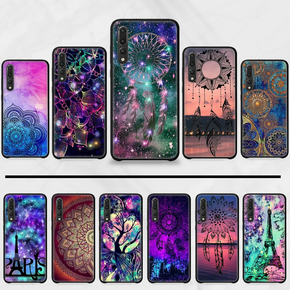 Цветочный кружевной Мандала Цветы Модный чехол для телефона Huawei P9 P10 P20 P30 Pro Lite smart
