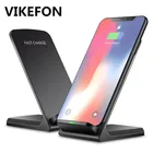 Беспроводное зарядное устройство VIKEFON 10 Вт Qi для iPhone X XS Max XR 8 Plus, быстрая Беспроводная зарядная док-станция для Samsung S9 S10 + Note 9 8