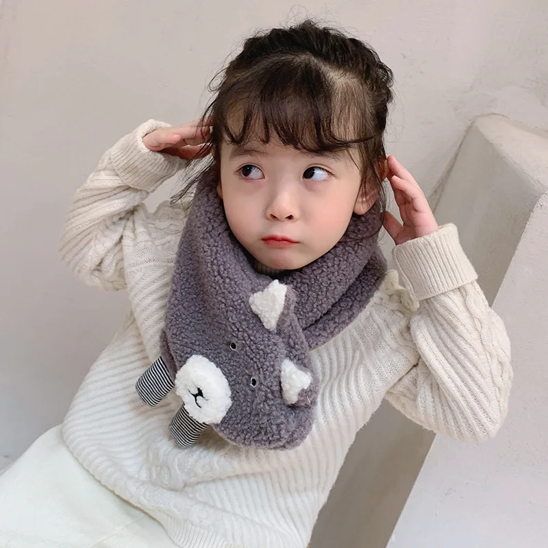 MCMO/детский зимний шарф Корейская версия новинка чистый цвет для маленьких