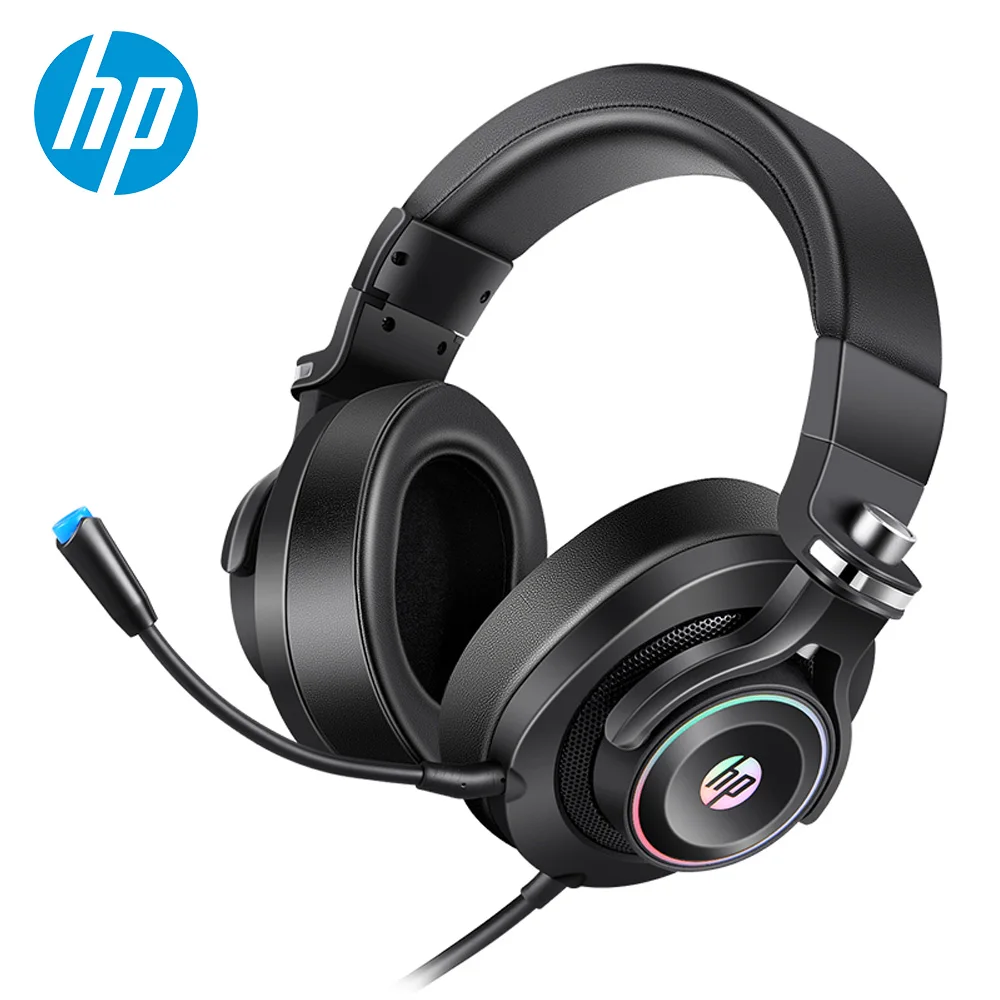 Игровая Гарнитура HP 7 1 с микрофоном и RGB подсветкой стереонаушники 3 5 мм USB