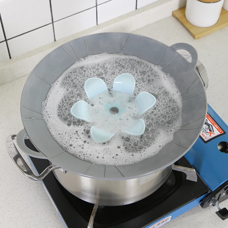 

Silicone Lid Spill Stopper Cover for Pot Pan Kitchen Accessories Cooking Tools Flower Cookware Home Kitchen Accessories
