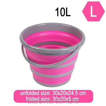 Складное ведро 5л/10л портативное домашнее дорожное уличное складное рыболовное