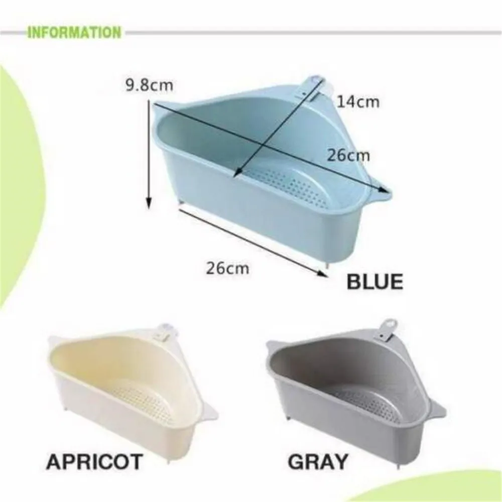 1 шт. сушилка для раковины бытовая кухонная стойка овощей треугольная подвесная