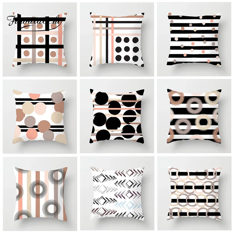 Популярный геометрический Стильный чехол для подушки Fuwatacchi в горошек полосатая