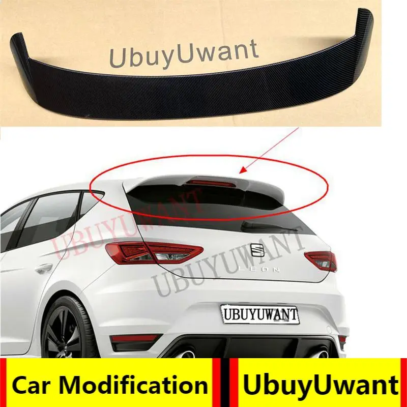 Высококачественный задний спойлер UBUYUWANT на крышу из АБС пластика для Seat LEON 5F FR MK3