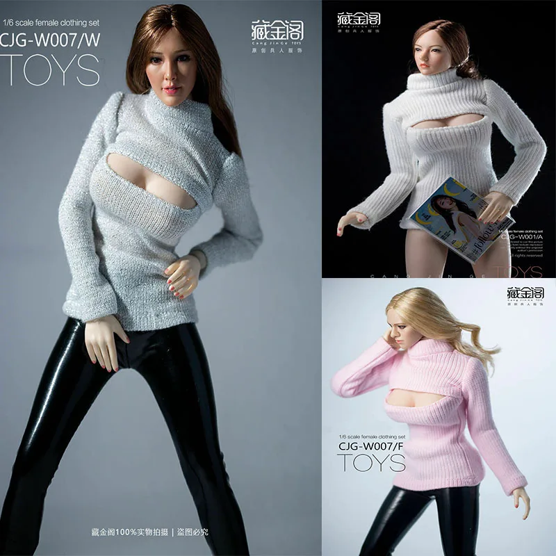 

1/6 VERYCOOL CJG- W001 Female Stretch Knitwear Sweater Clothes FIT 12'' TBL JO Figure Body