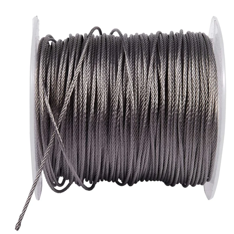 100 шт. 1 мм стальной трос алюминиевые наконечники серебристые и подъемный