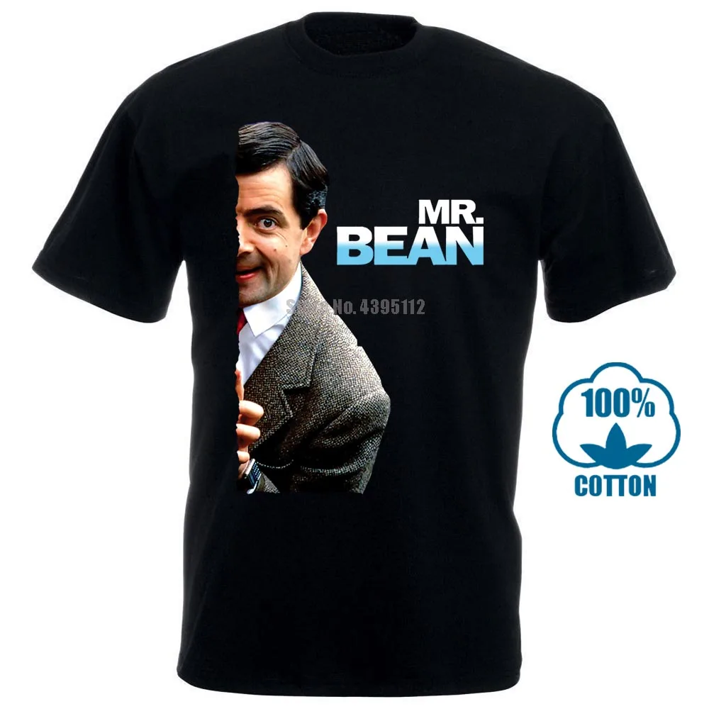 Мужские футболки Mr Bean уличная мода футболка Homme Humour черно-белая Мужская одежда 2020