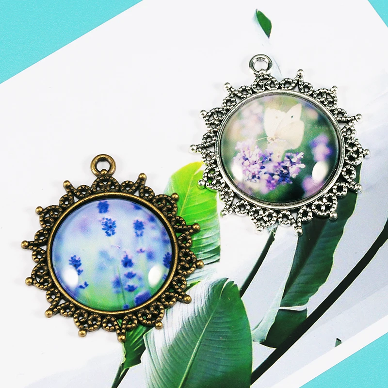 Подвеска из цинкового сплава 2 шт. Классическая антикварная серебряная основа с