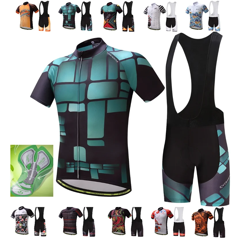 

CYCEARTH Team Cycling Jersey Sets MTB Bike Bicycle Breathable shorts Clothing Ropa Ciclismo Bicicleta Maillot Suit kit