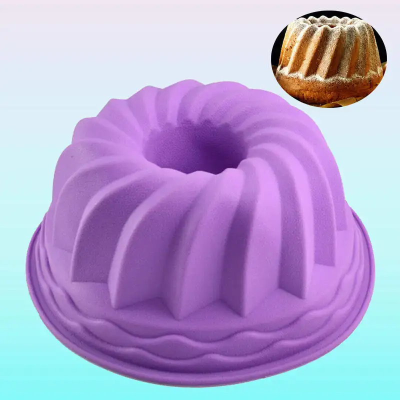 

Large Silicone Pastry Reusable Mould Mold Cake Bread Swirl Pan DIY Bakeware Silicone mold