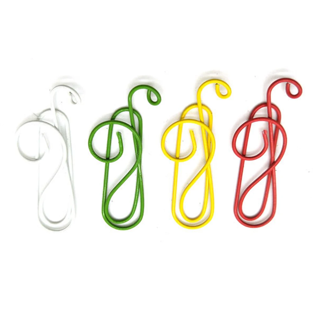 12 шт./корт. Цветные музыкальные фотобумажные зажимы металлические закладки файлы