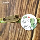 Металлическаяброшь из нержавеющей стали, с индивидуальным логотипом