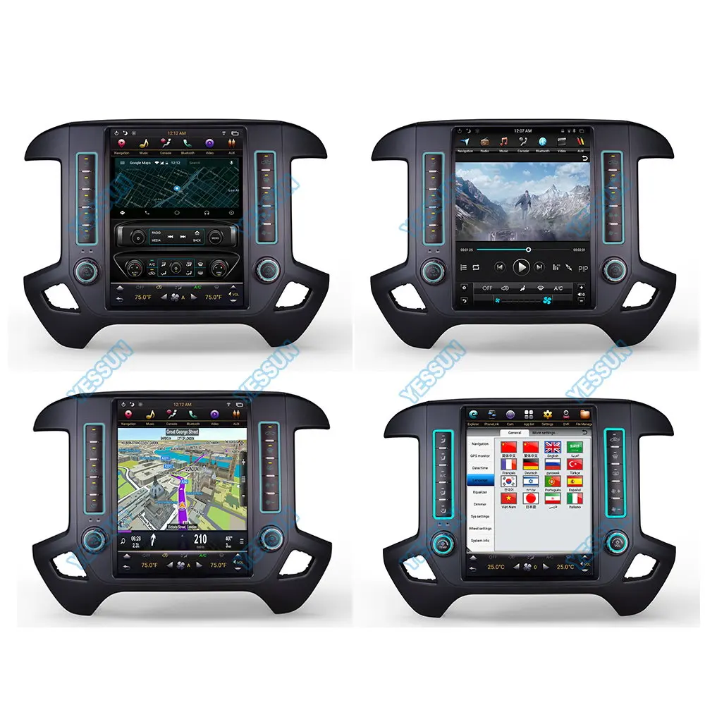 Автомобильный Android мультимедийный для Chevrolet Silverado 2014 2018 Carplay GPS навигация карта