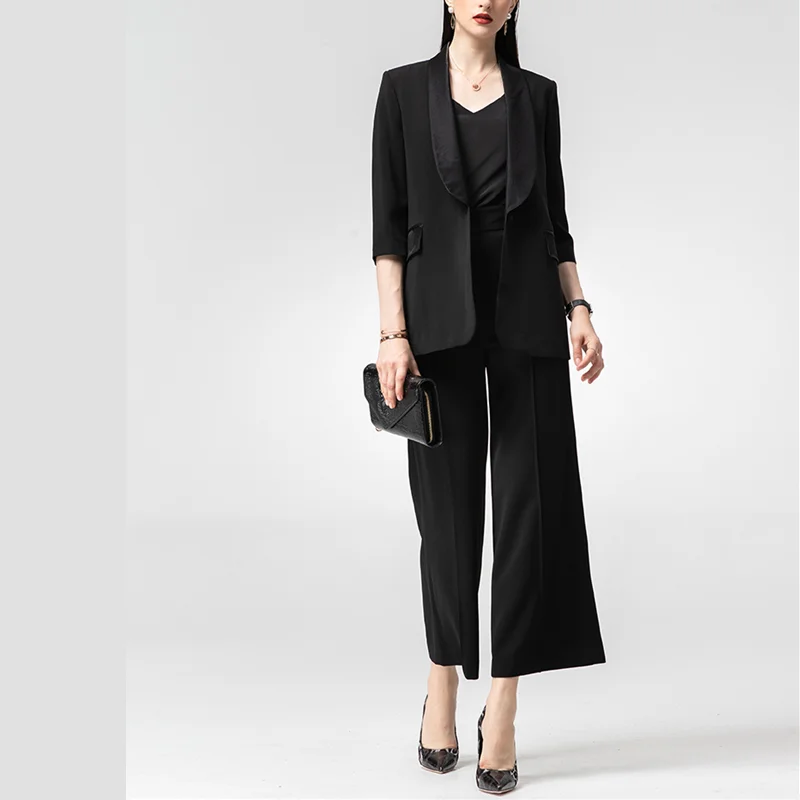 

Женский брючный костюм из двух предметов, деловой костюм с блейзером, женская одежда для работы в офисе, модные костюмы, 2 комплекта