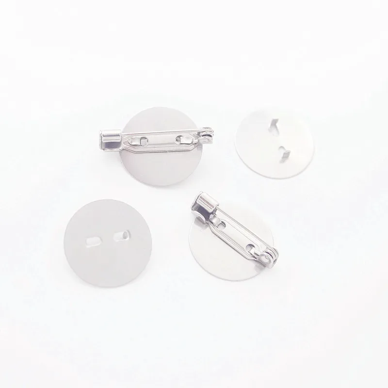 Основа для броши из нержавеющей стали с 18 мм пустыми лотками 10 шт.|Ювелирная