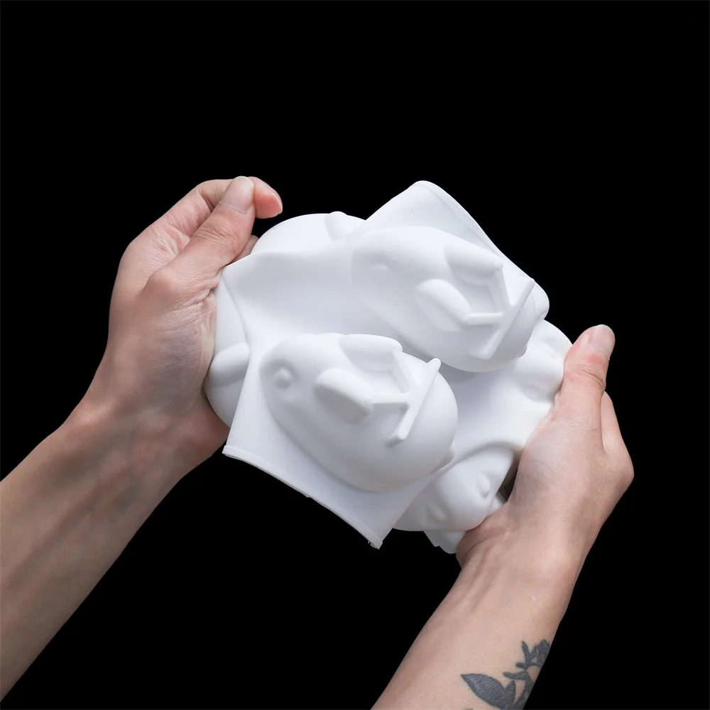 Прозрачный 3D милый кролик силиконовый пасхальный десерт подвеска в виде