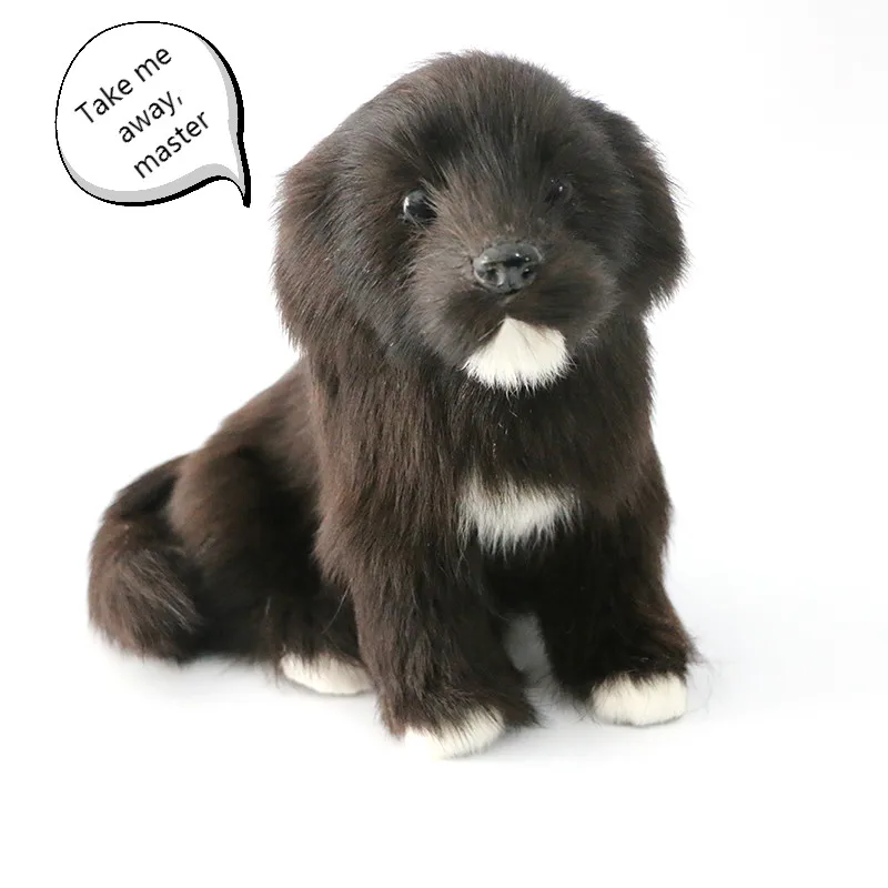 Детские замшевые плюшевые игрушки с животными Реалистичная черная мини-кукла