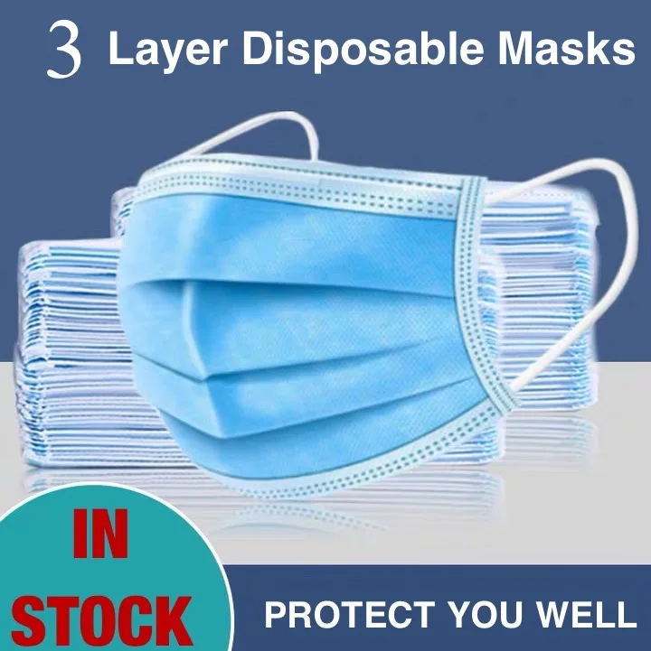 3 слойные одноразовые маски для взрослых Пылезащитный фильтр Пылезащитная маска