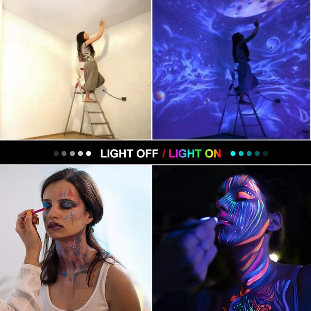 ANJOET Ultraviolet Bulb 8W 12W UVA Level 395nm UV Lamps 85-265V LED Fluorescent Blacklight Party Neon Glow | Лампы и освещение