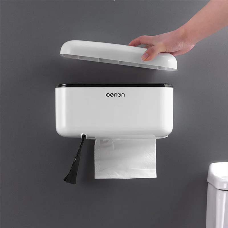 Коробка для туалетной бумаги без перфорации водонепроницаемая с подставкой