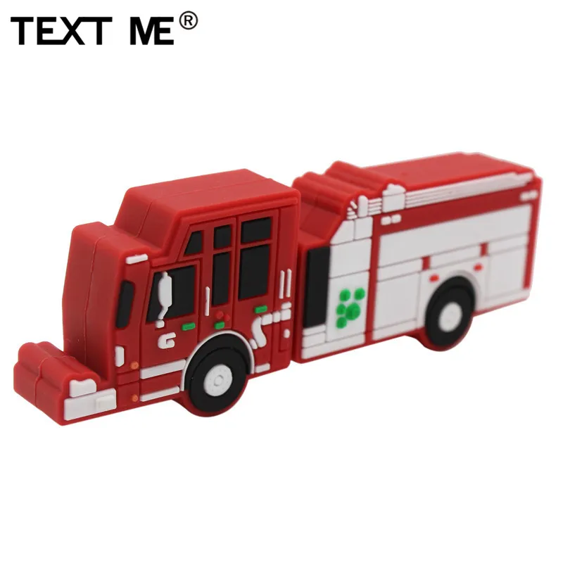 TEXT ME мультяшная модель пожарного грузовика usb2.0 4 ГБ 8 16 Флешка USB флешка креативный