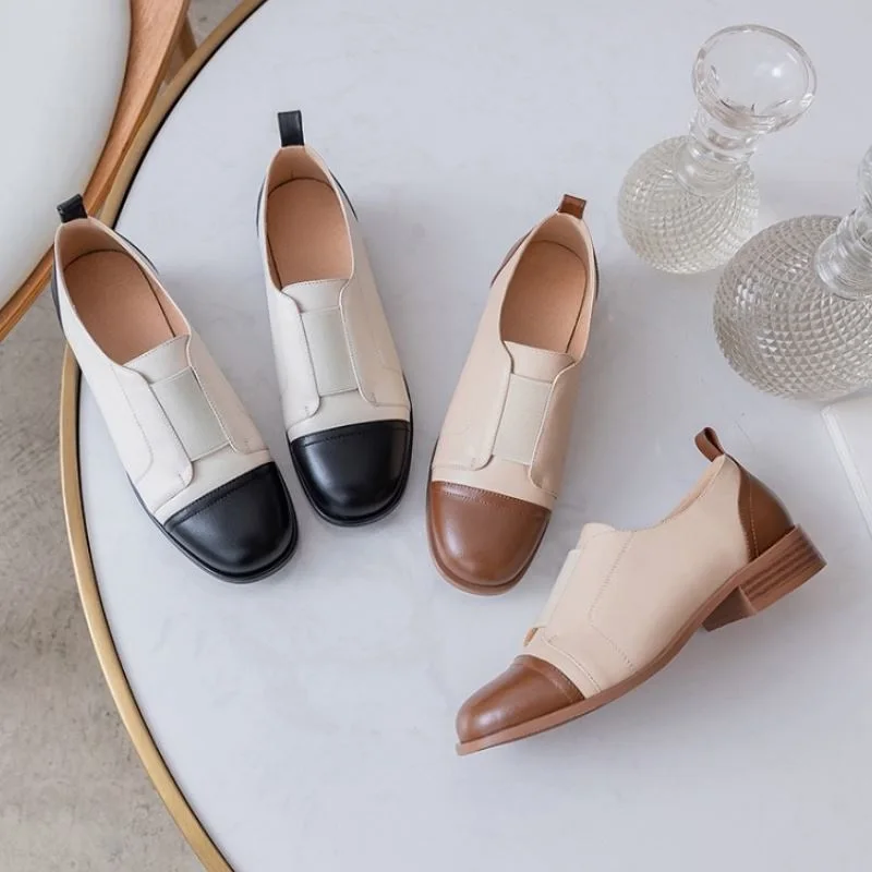 FITWEE женская обувь на плоской подошве Стильные туфли смешанных Цвет из