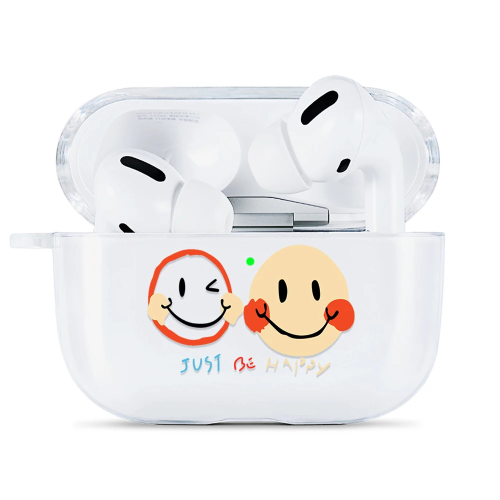 

Smiley Soft Clear Silicone Earphone Shell Fo Airpods Pro Cover For Airpod Pro Earphone Case For Airpods Capa Fundas Coque