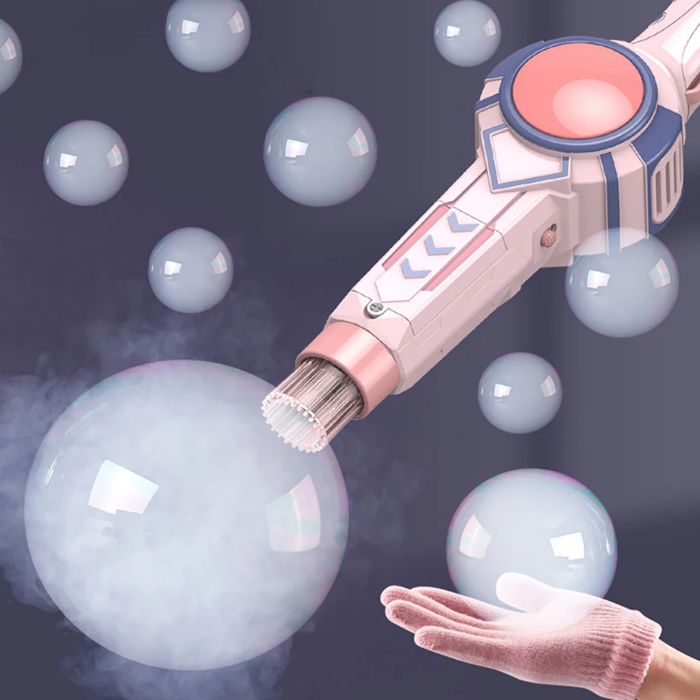 Bubble Machine Gun Maker электрический спрей дым туман пузырьки игрушка Воздуходувка с