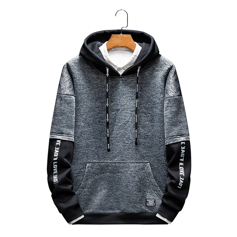 

Men's Hooded 2021 Korean Fashion New Men Casual Autumn Elastic Loose Hoodies Streetwear Hip Hop Masculino Hoodie