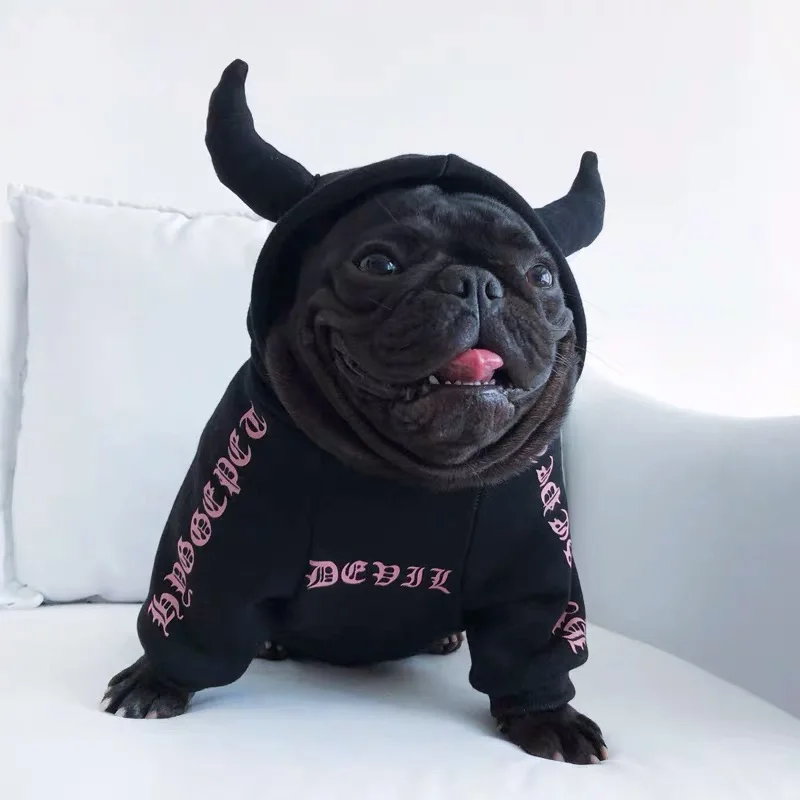 Толстовка с капюшоном для собак Одежда питомцев пальто маленьких средних и