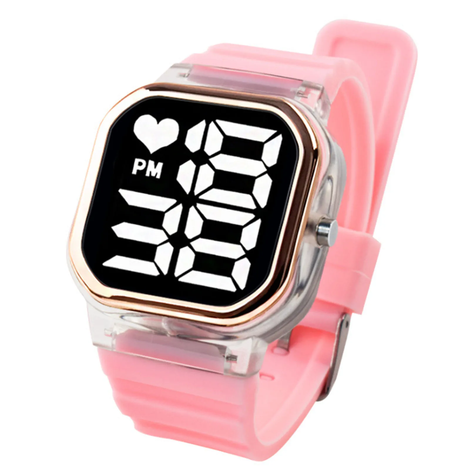 Часы светодиодные силиконовые в повседневном стиле для женщин наручные