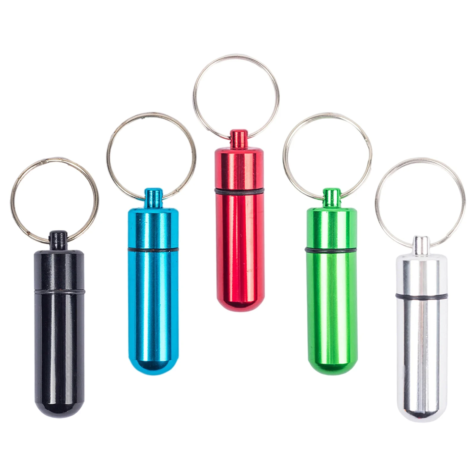 

5 шт. коробка для таблеток, брелок, чехол для лекарств, бутылка, контейнер для лекарств, водонепроницаемый