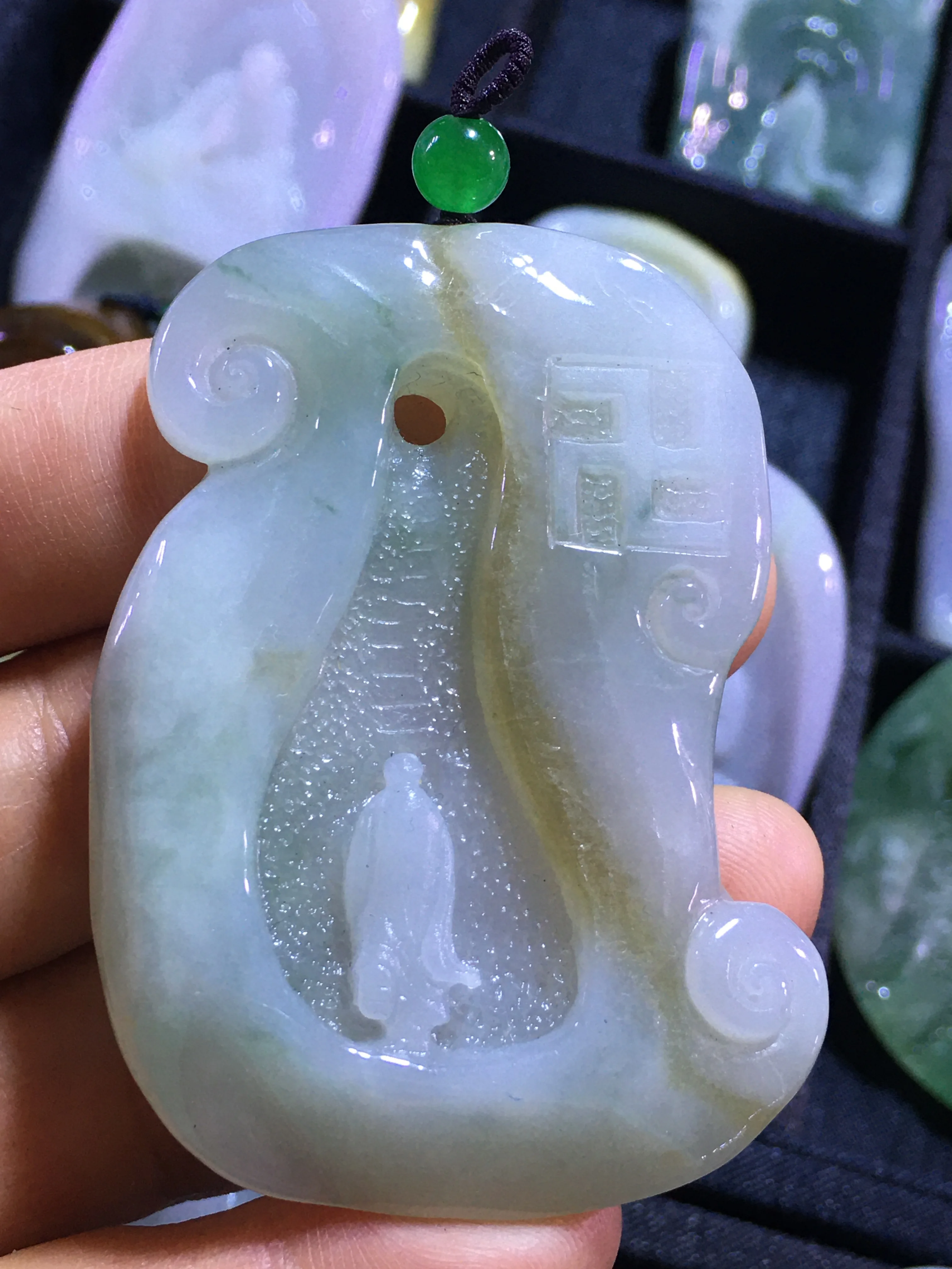 

Natural 7A Myanmar jade Hand-Carved dragon jade emperor green jade pendant necklace pendants jewelry jade necklaces
