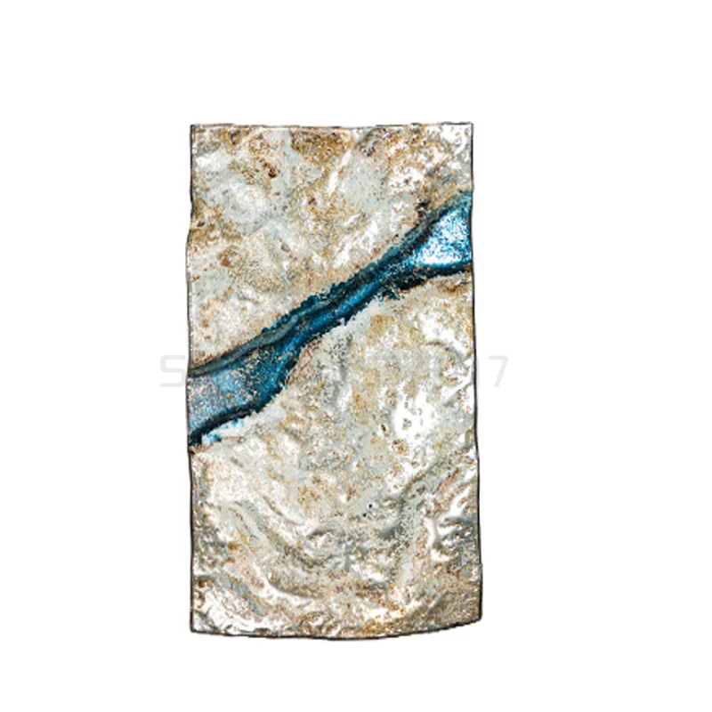 

Nordic luxury European relief glass crafts porch tray decoration living room decoration creative ornaments