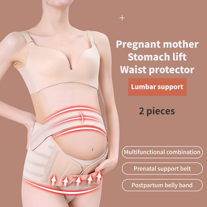 Cinturones de maternidad para mujeres embarazadas, cintur&oacute;n para el cuidado de la cintura, banda de soporte para el Abdomen, Protector de espalda, ropa de maternidad para embarazadas-0