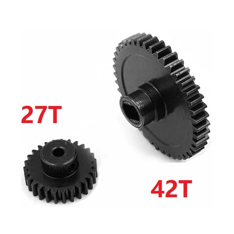

Upgrade Metal 27T Motor Gear 42T Reduction Gear for Wltoys 144001 1/14 RC Car Spare Parts Accessories