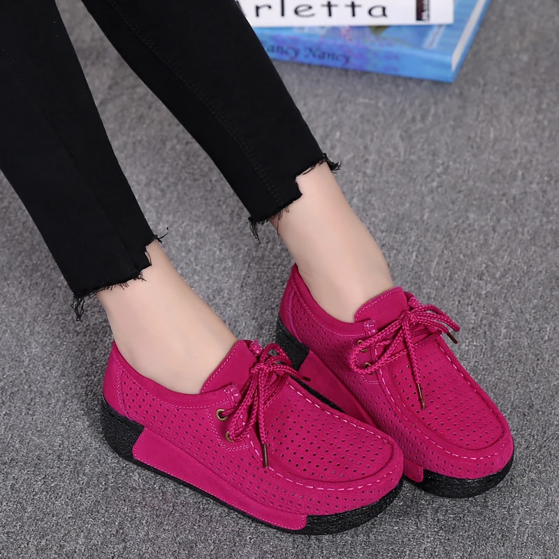 FNLEFN/2019 г. Летние замшевые туфли на плоской платформе женские повседневные лоферы