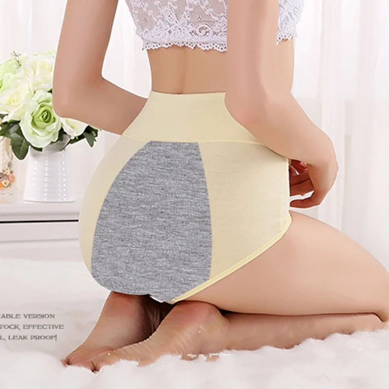 

Leak Proof Cotton Menstrual Panties Breathable Physiological Pants Women Underwear Period Cotton Briefs Plus Size Lingerie