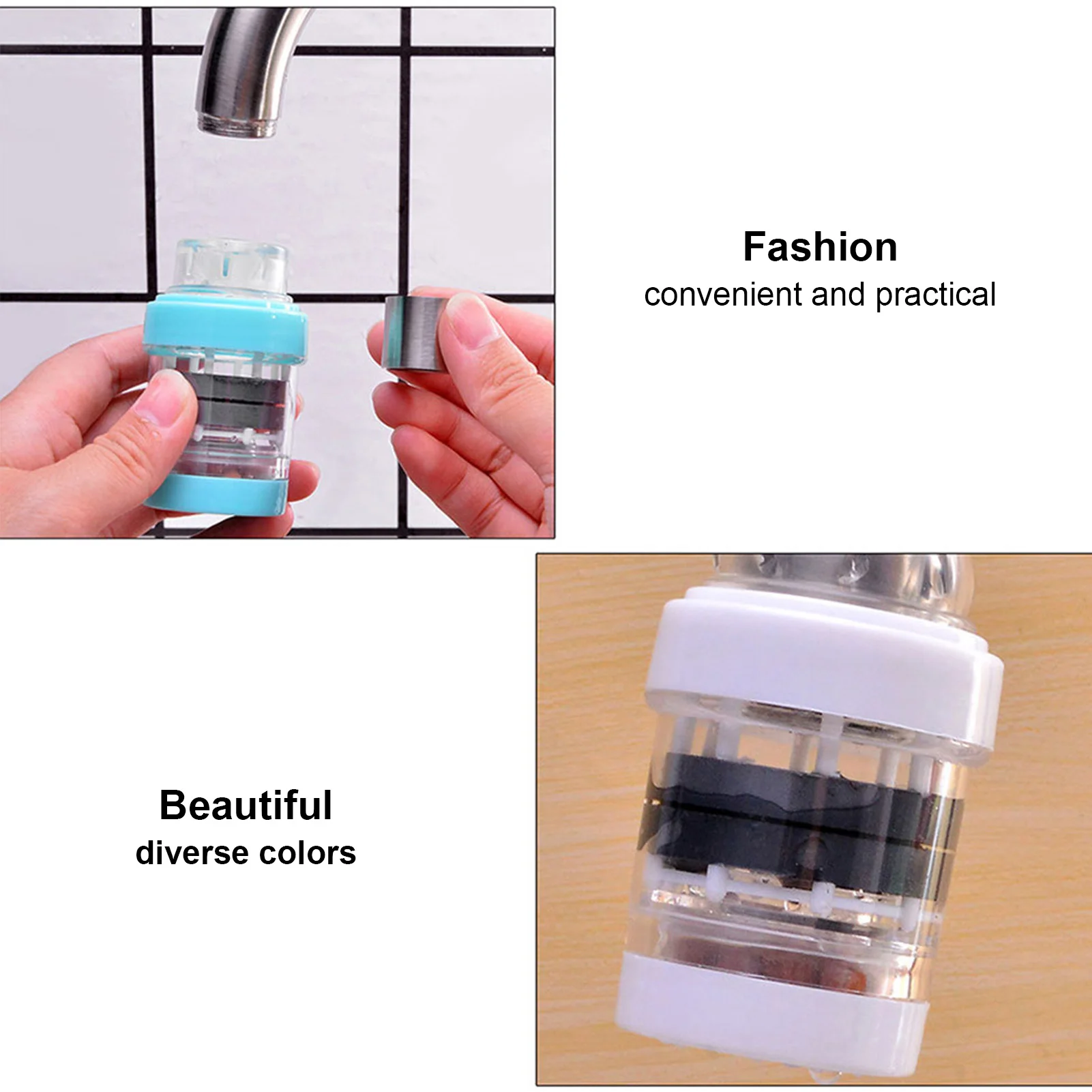 

Kitchen Faucet 360 Degree Rotating Bathroom Adjustable Flexible Tap Adapter Extender Device Water-Saving Faucet Filter Diffuser