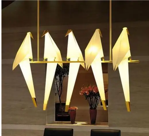 Tube chandelier5H Современная металлическая люстра в скандинавском стиле для ресторана, гостиной, столовой, детской комнаты, светодиодный подвесной светильник в виде птицы - Цвет корпуса: Tube chandelier5H