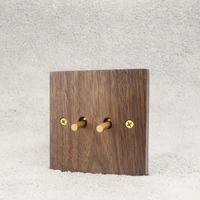 avoir pure solid wood toggle switch home wall light switches retro brass lever eu fr electrical outlets sockets 2 way rj45 tv