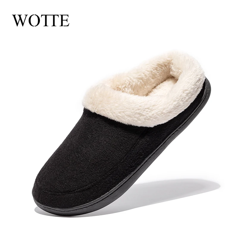 

Winter Warm Men's Slippers Fur Home Indoor Plush House Shoes slides Men Indoor Bedroom House Shoes Cotton Female Plush Slipper