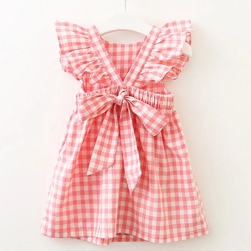 AX1031 Pink Menoea/Новинка, летнее кружевное платье для девочек без рукавов Комлект нижнего белья хорошего качества-Цвет детей на пояске шелковое детское платье пачка для девочек шифоновая одежда Платья принцессы для девочек - Цвет: AX1031 Pink