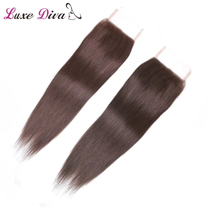 

4x4 Lace Closure Straight 100% Human Hair 4x4 Lace Closure Human Hair Remy Natural Closer Hair For Black Women Luxediva