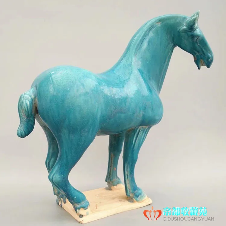 

Rare ola Tangdyansty Turquoise glazed ceramic horse ornament