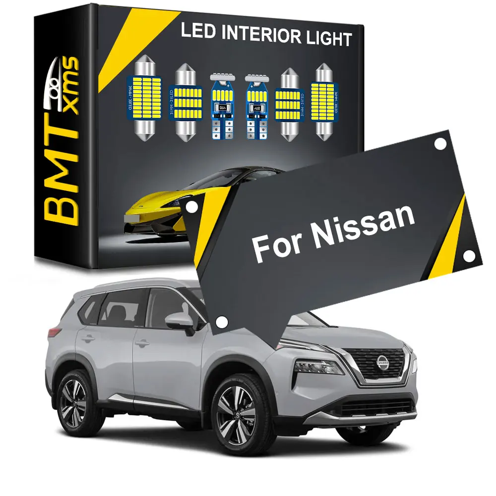 

BMTxms Canbus Interior LED Light For Nissan X -Trail T31 T32 Versa Qashqai J10 J11 Pathfinder R50 R51 Note Leaf Juke 350Z Micra