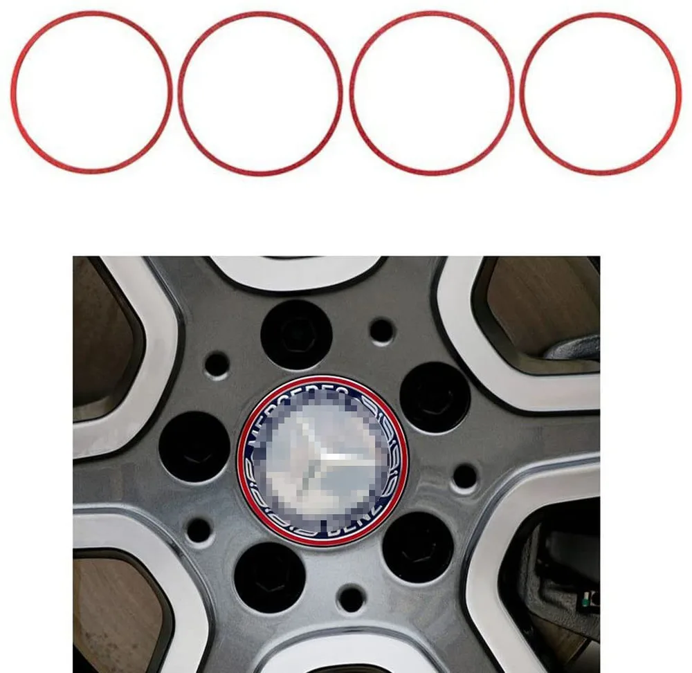 

4 Pieces Alloy Car Wheel Rim Center Cap Hub Rings Decoration For Mercedes-Benz B C E S CLA CLS GLA GLC GLE GLK GLS Class